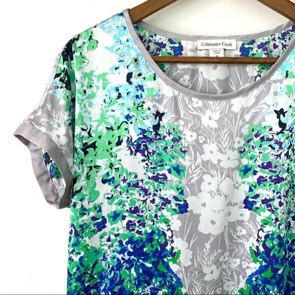 Coldwater Creek top with dolman sleeves and crew  neckline - Picture 2 of 7